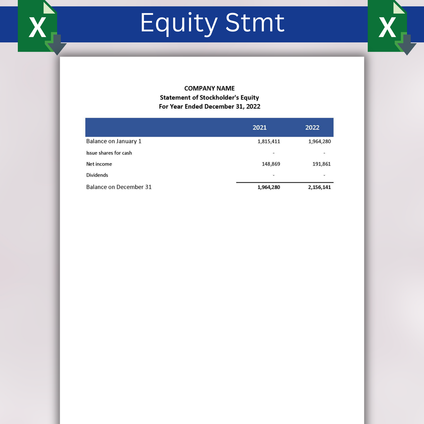 Financial Statement Template (Excel)