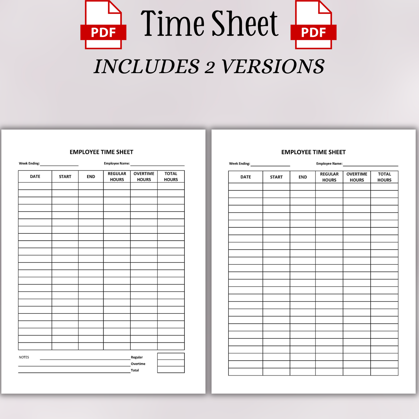 Employee Time Sheet (Standard)