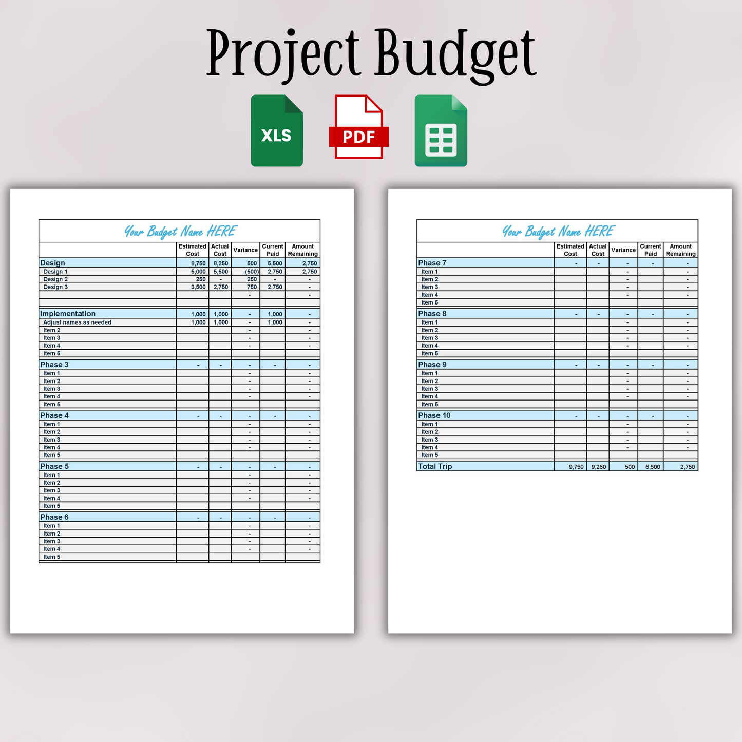 Simple Project Budget Tracker