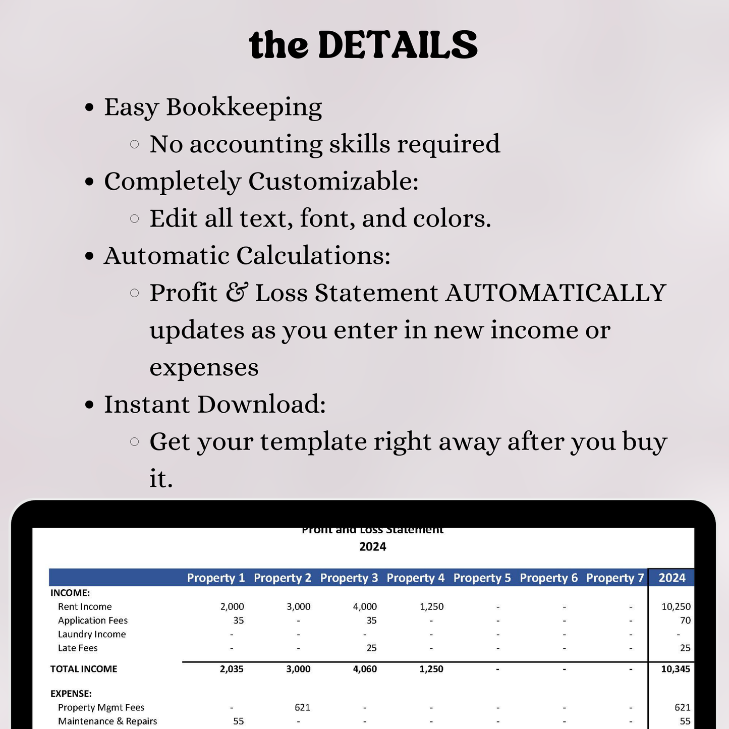 Rental Property With Transactional Data