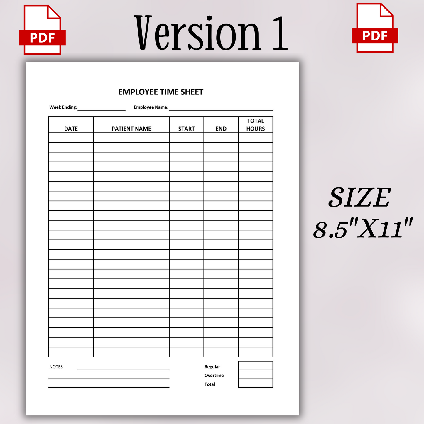 Employee Time Sheet (Caregiver Version)