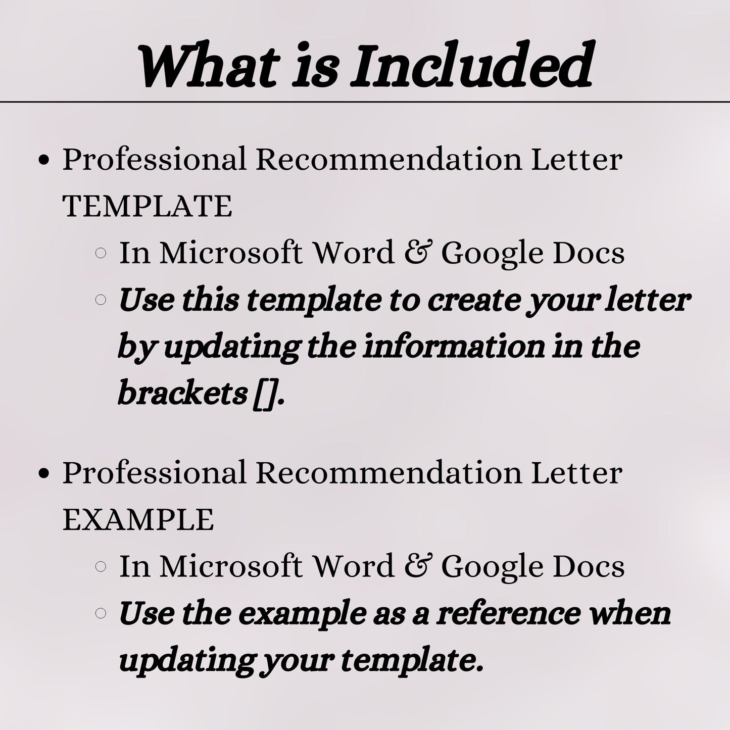 Professional Recommendation (Word and Google Docs)