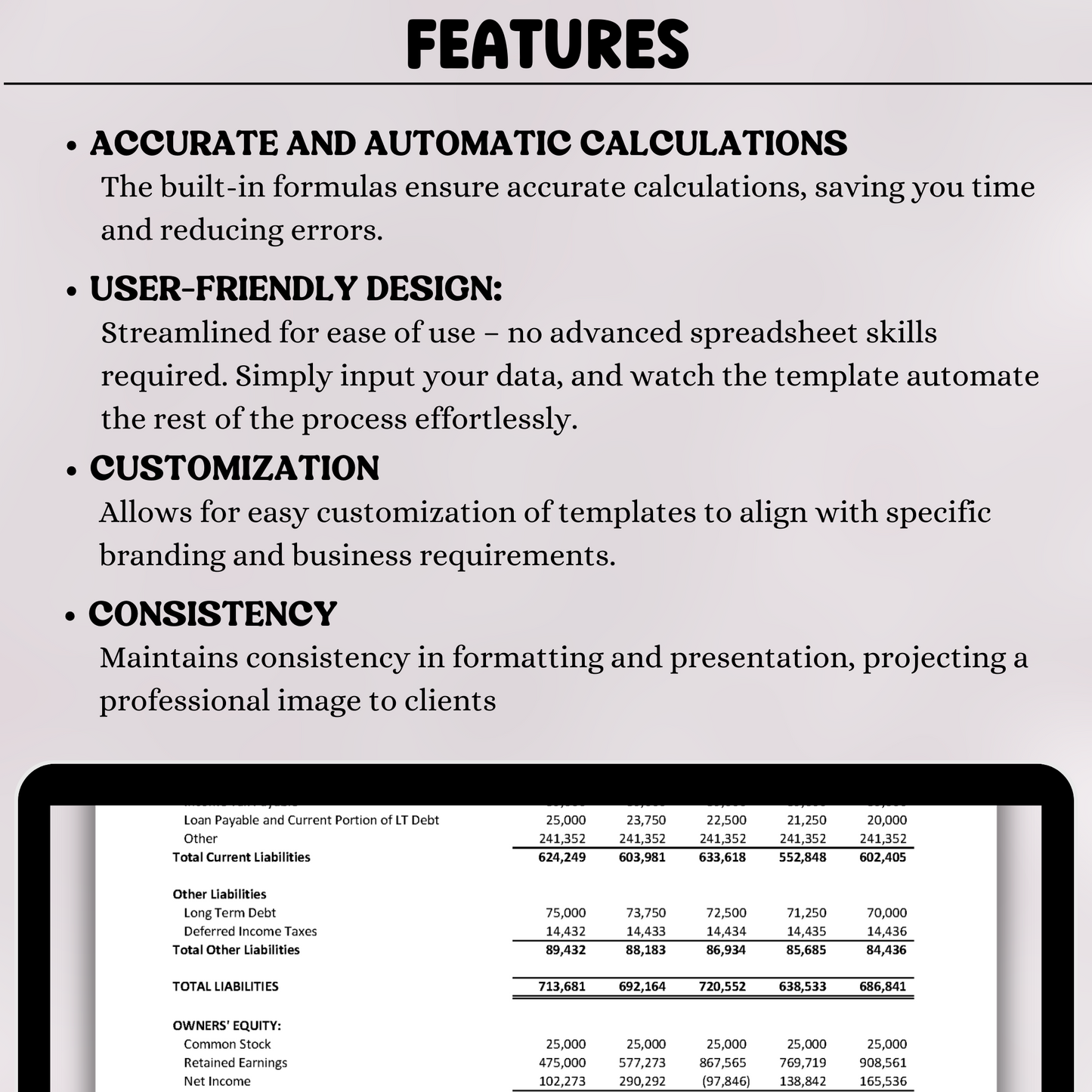 Balance Sheet Projection (Excel)