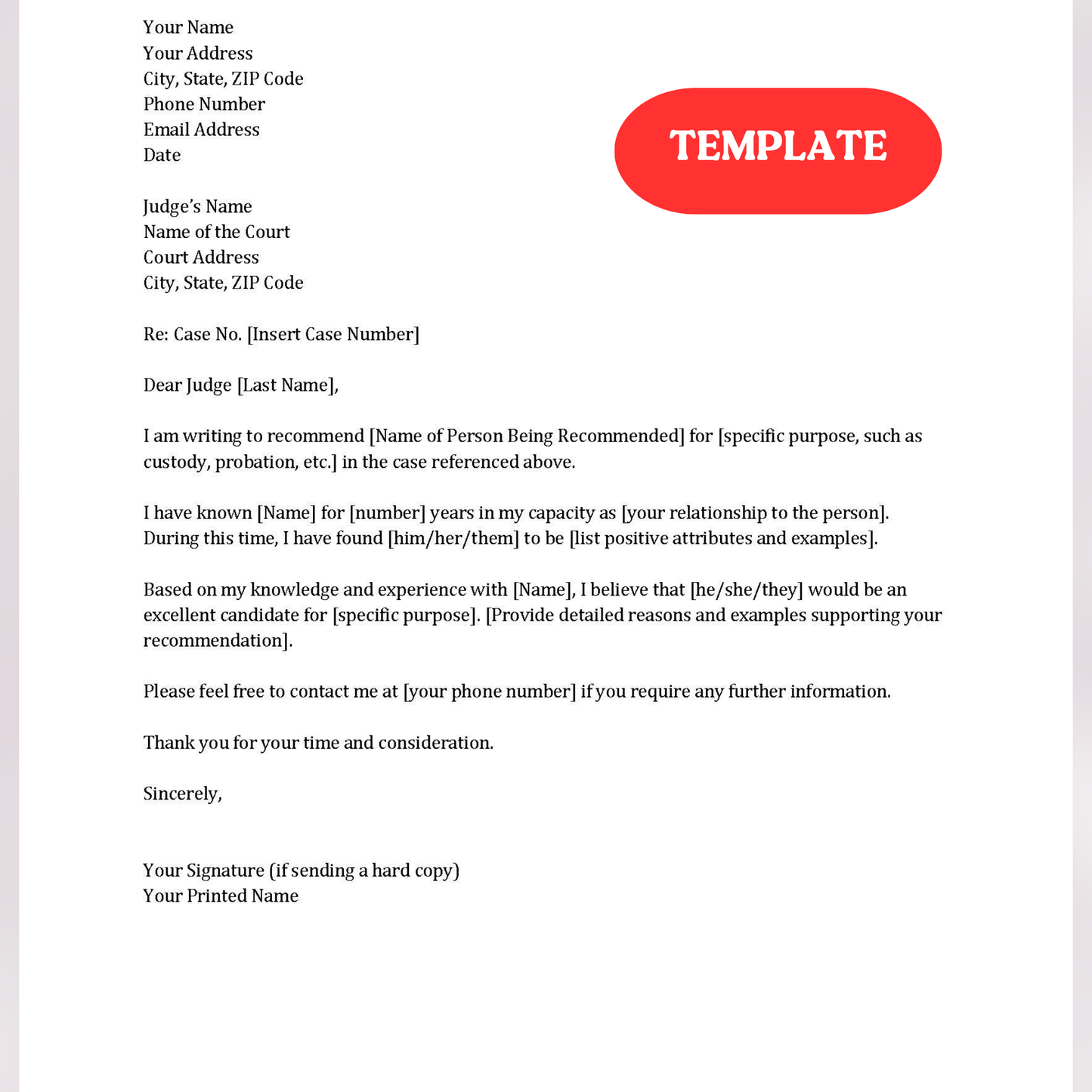 Court Reference (Word and Google Docs)