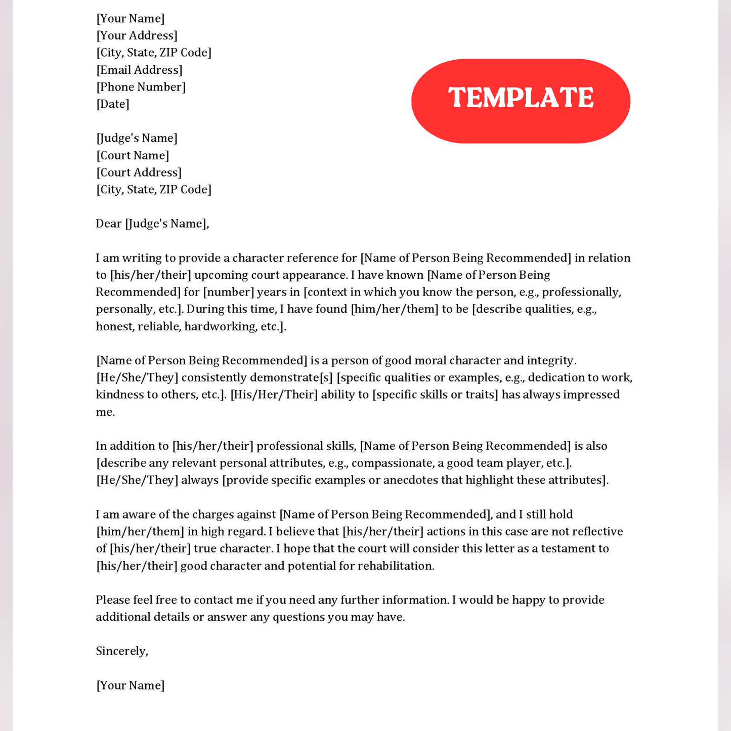 Court Reference (Word and Google Docs)