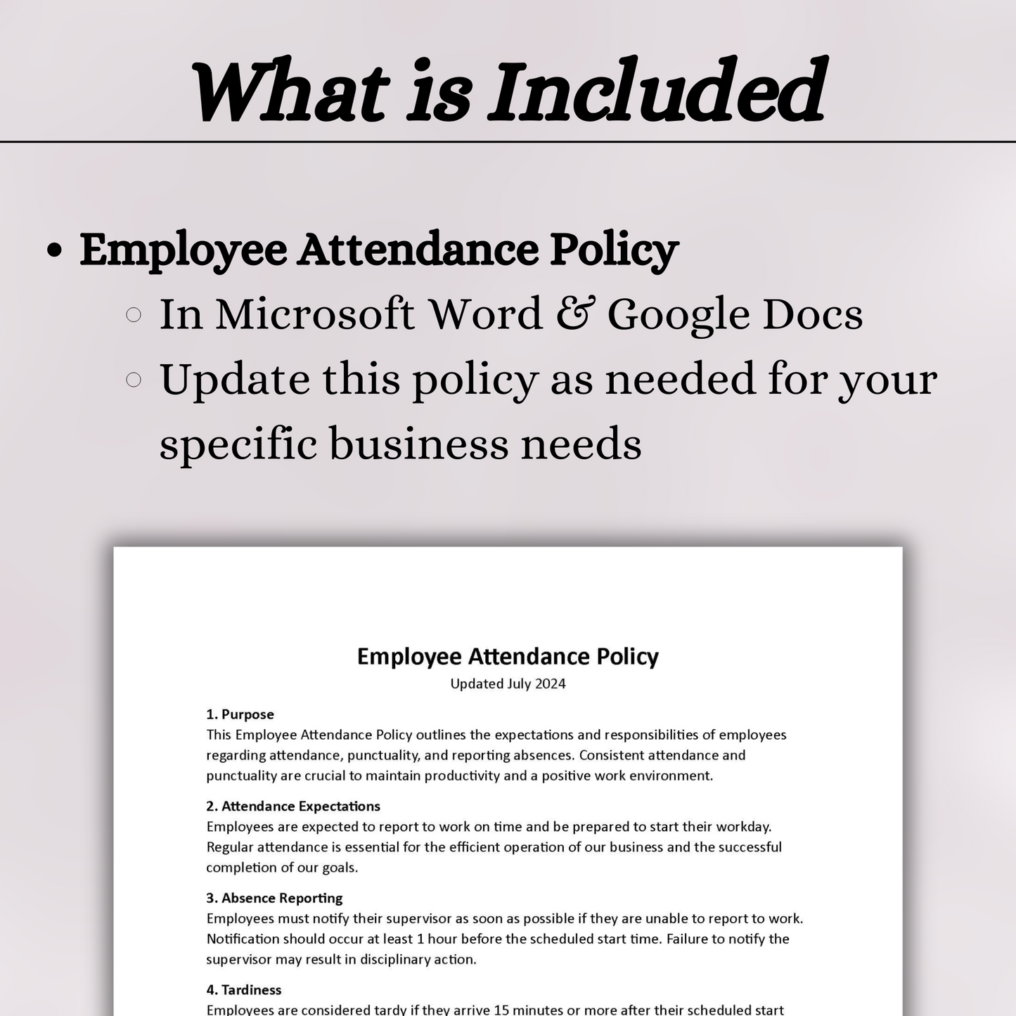 Employee Attendance Policy