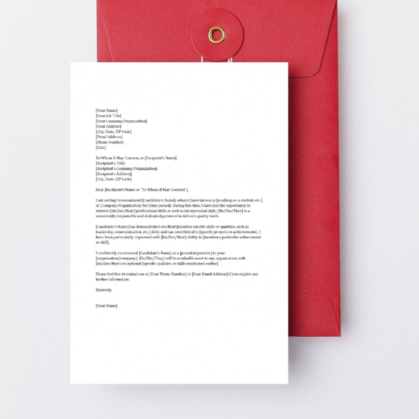 Professional Recommendation (Word and Google Docs)