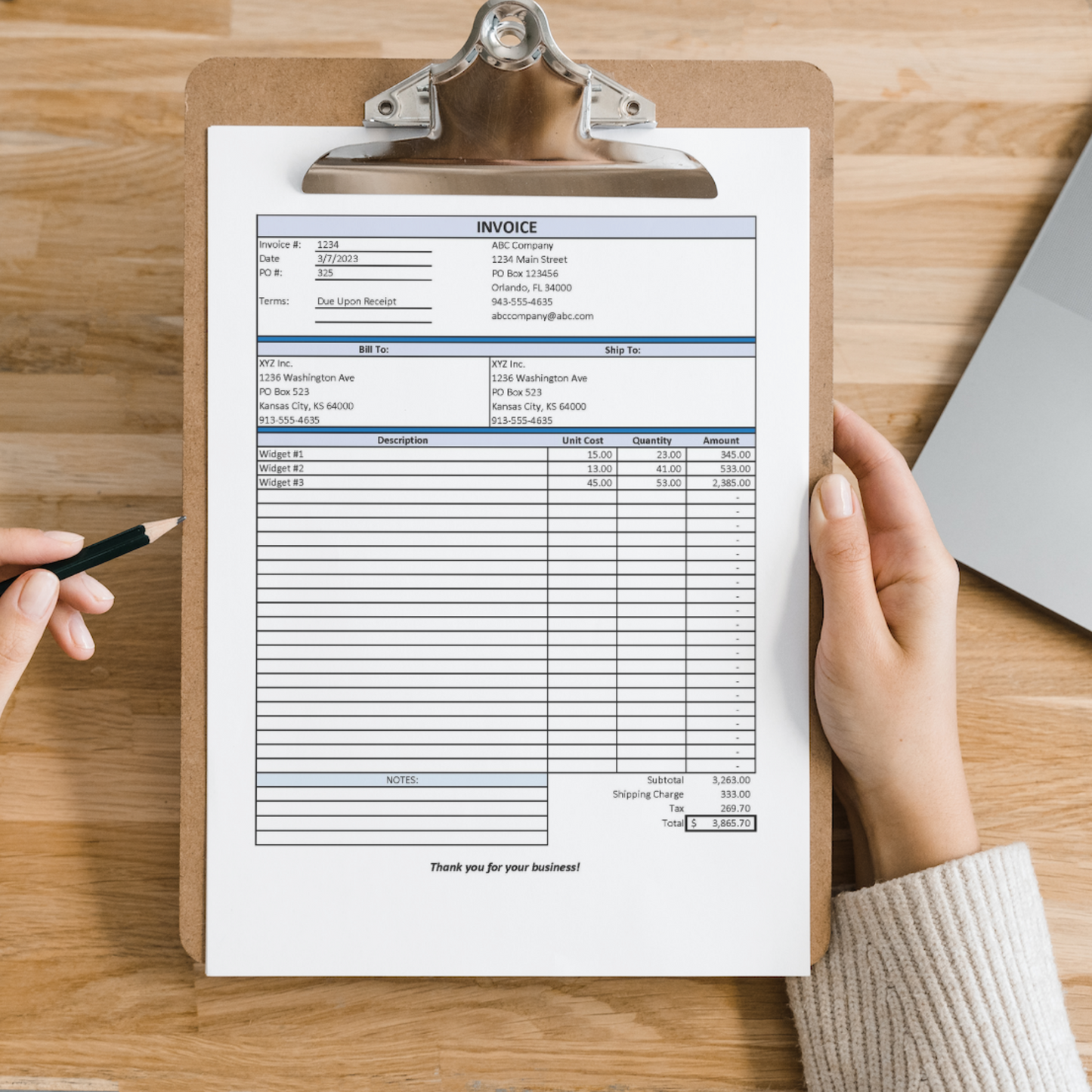 Invoice Template (Excel & PDF)