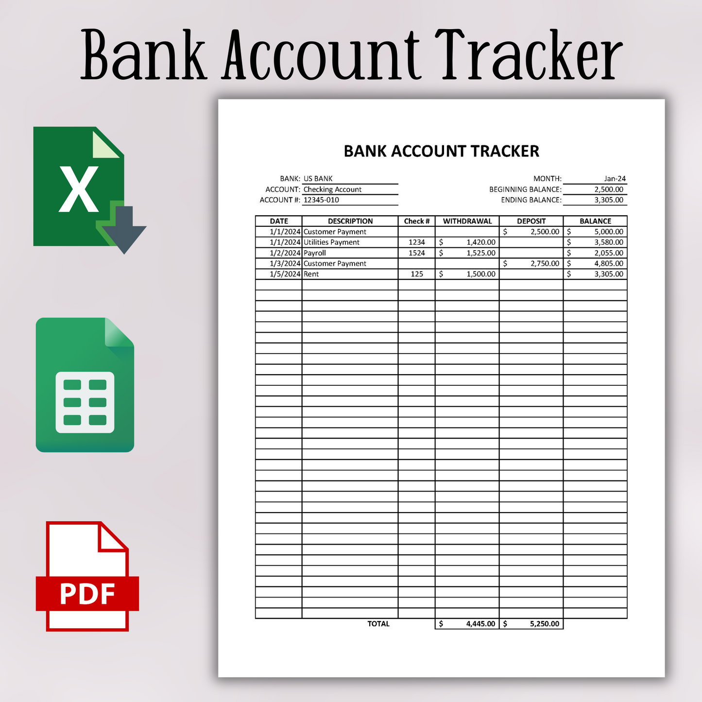 Cash Log Book