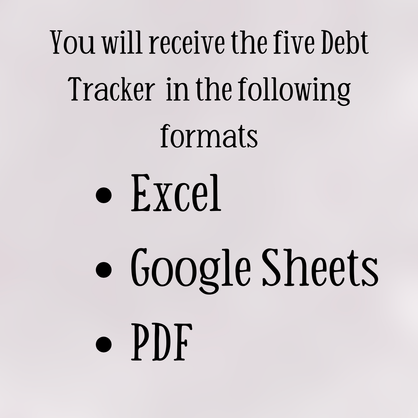Debt Tracker (Excel, Google Sheets, & PDF)