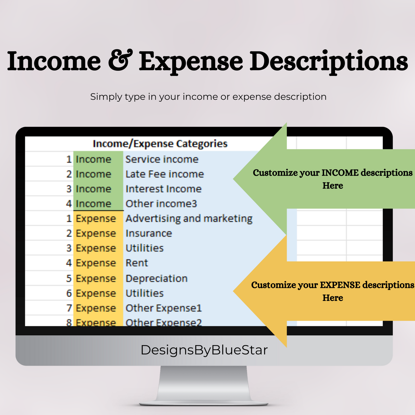 Profit and Loss Statement Spreadsheet with Transactional Data (Google Sheets)