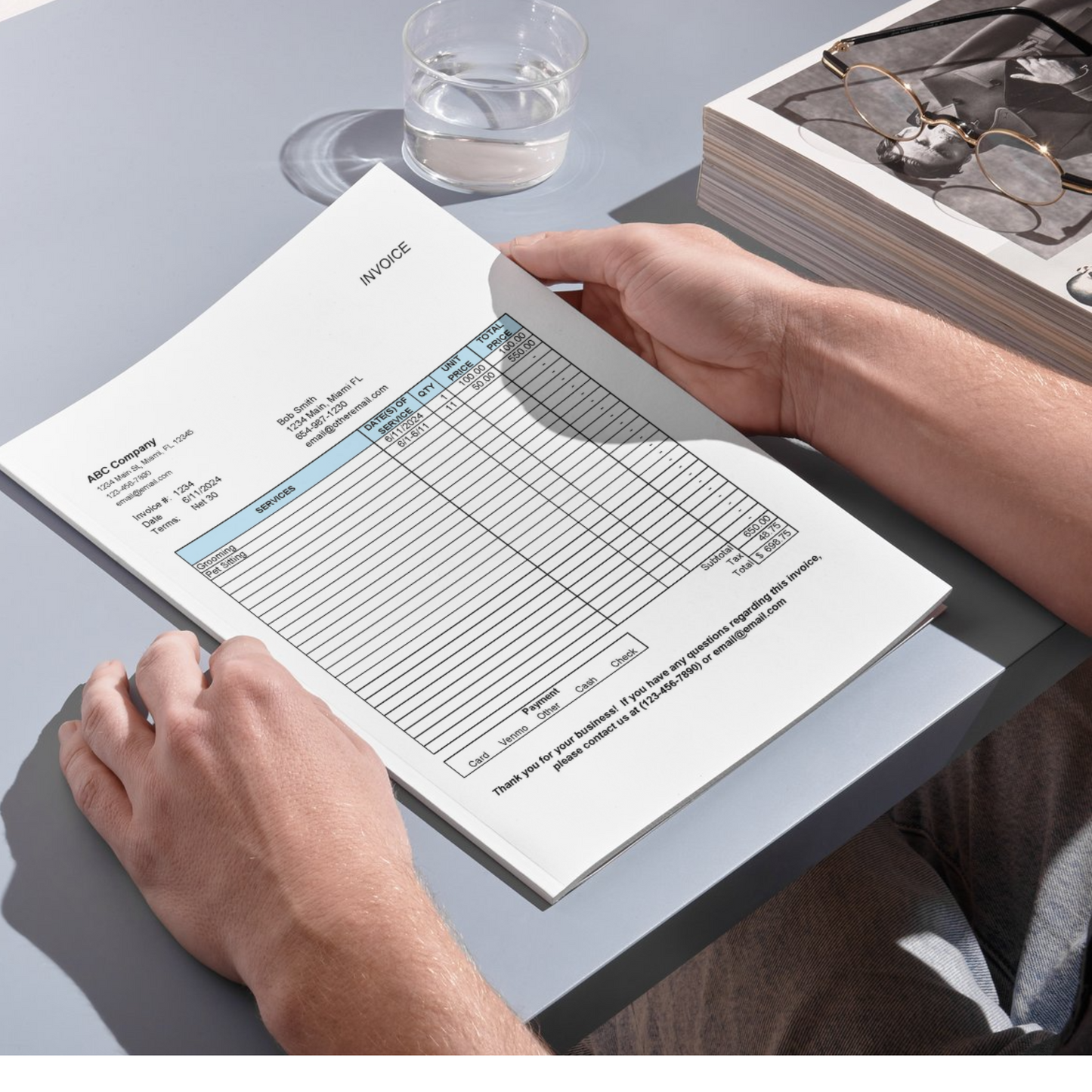 Editable Invoice Template (Excel, Google Sheets, PDF)
