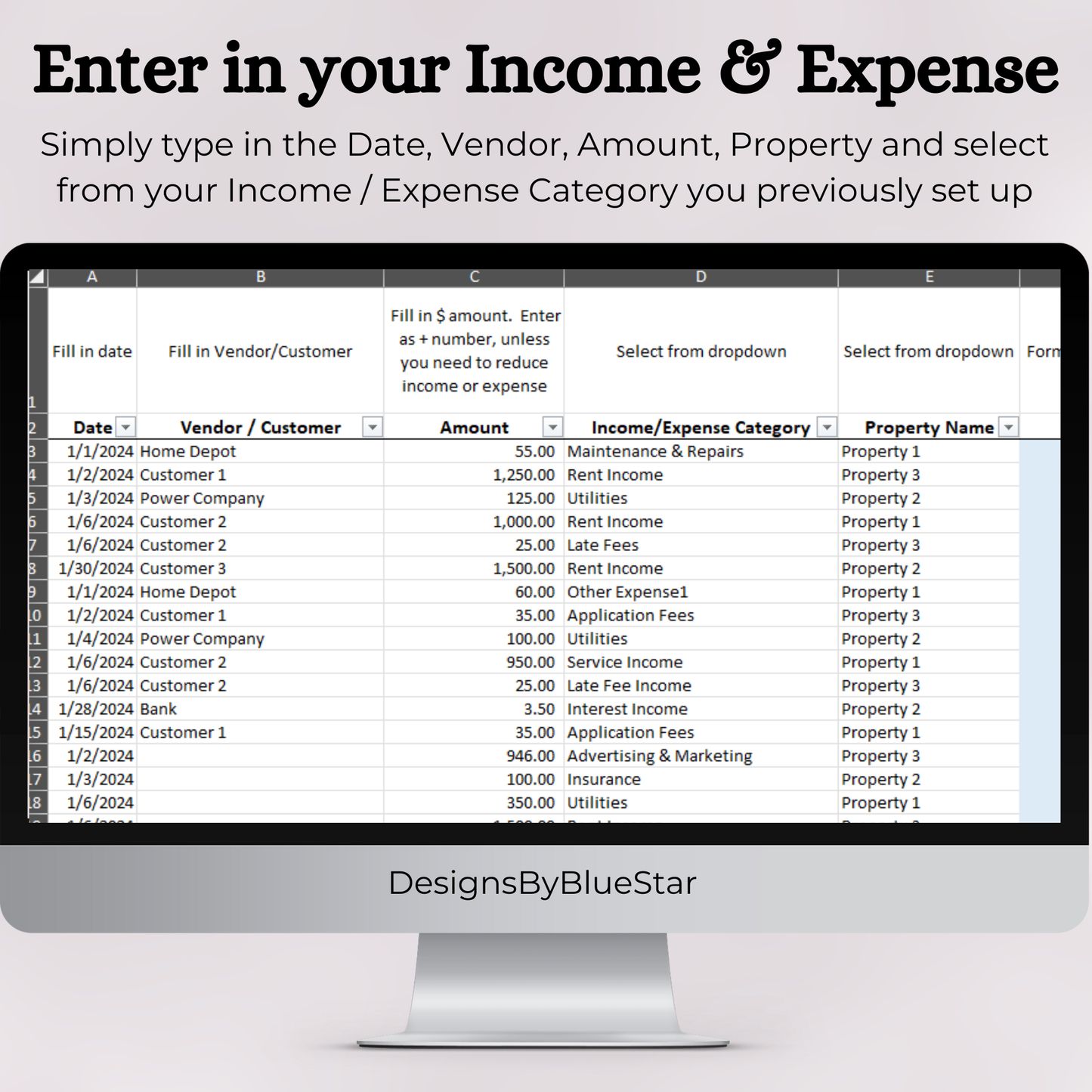 Rental Property With Transactional Data