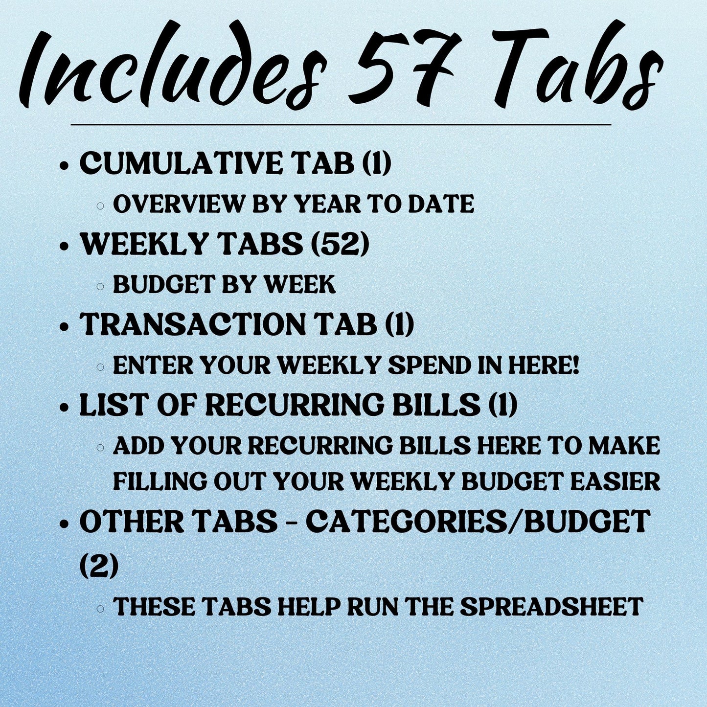 Weekly Budget Template (Excel)