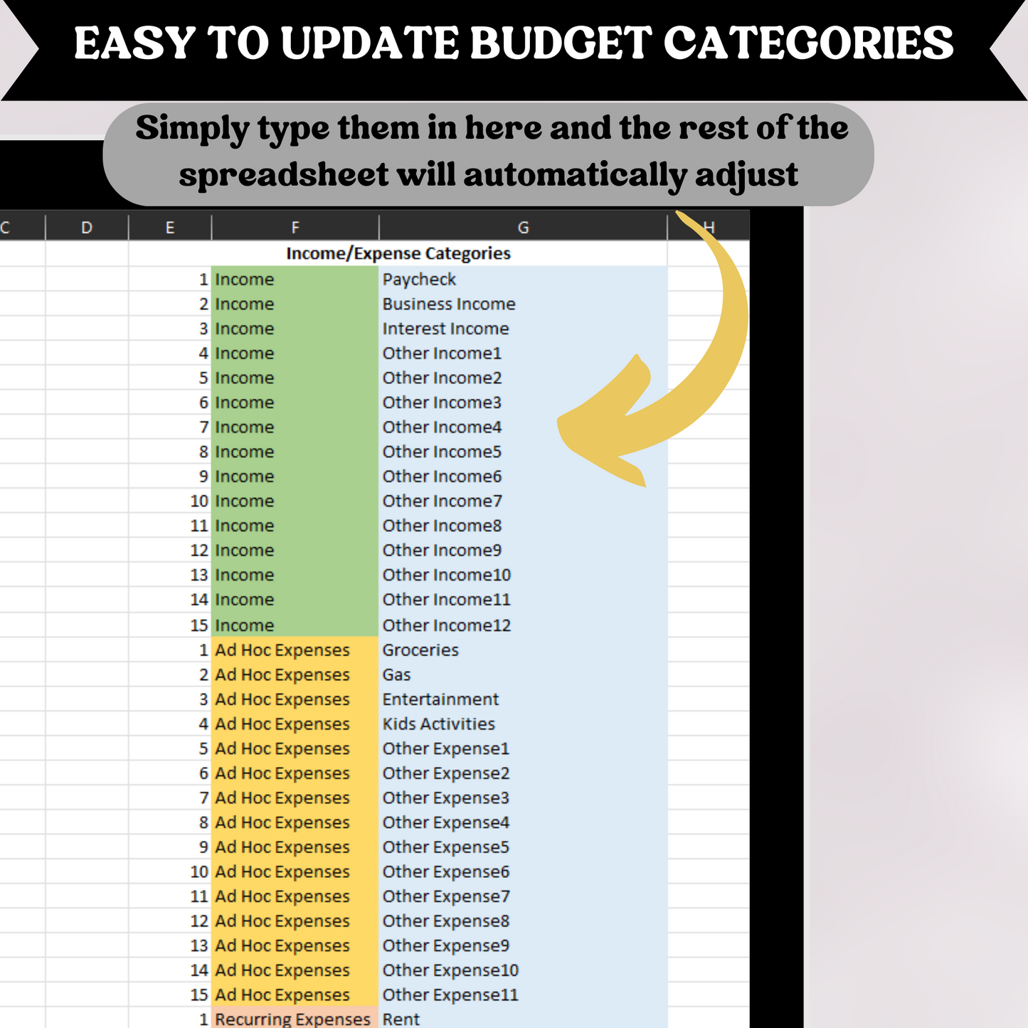 BUNDLE Personal Financial Statement with Budget Template (Excel)