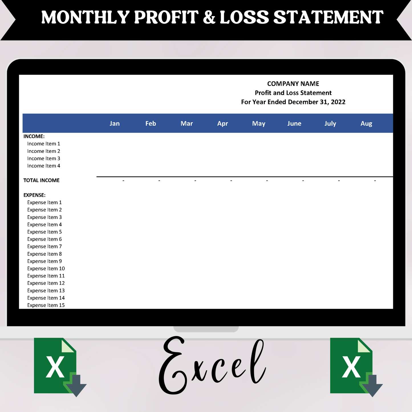 Monthly Profit & Loss