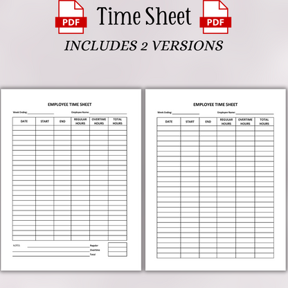 Employee Time Sheet (Standard)