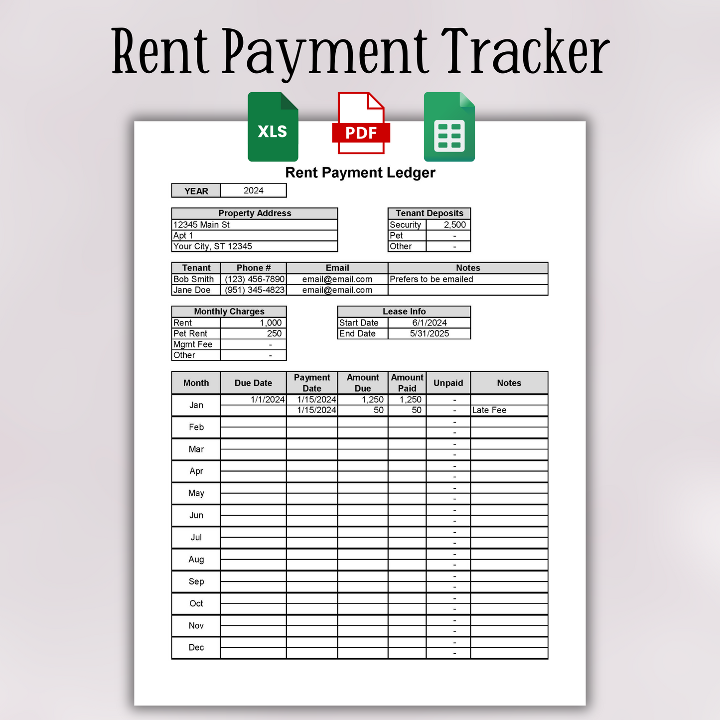 Rent Payment Tracker
