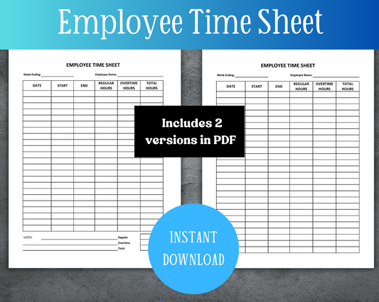 Employee Time Sheet (Version 3)