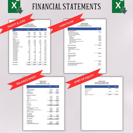 Financial Statement Excel Template