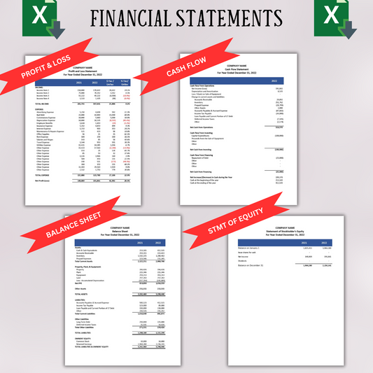 Financial Statement Template (Excel)