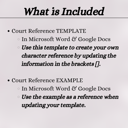 Court Reference (Word and Google Docs)