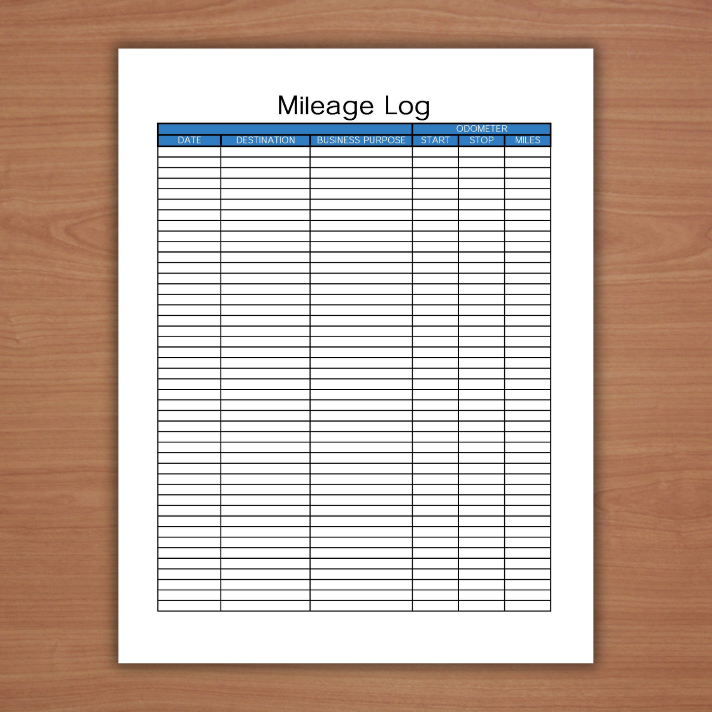 Mileage Log Book (Excel, Google Sheets, & PDF)