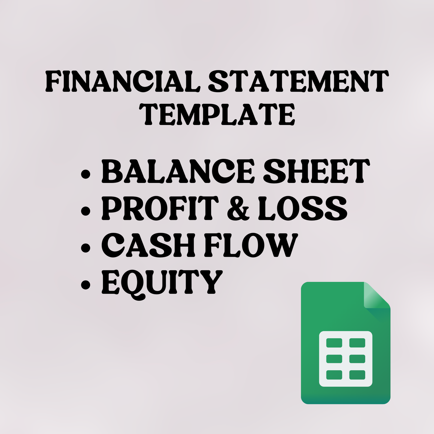 Financial Statement Template (Google Sheets)