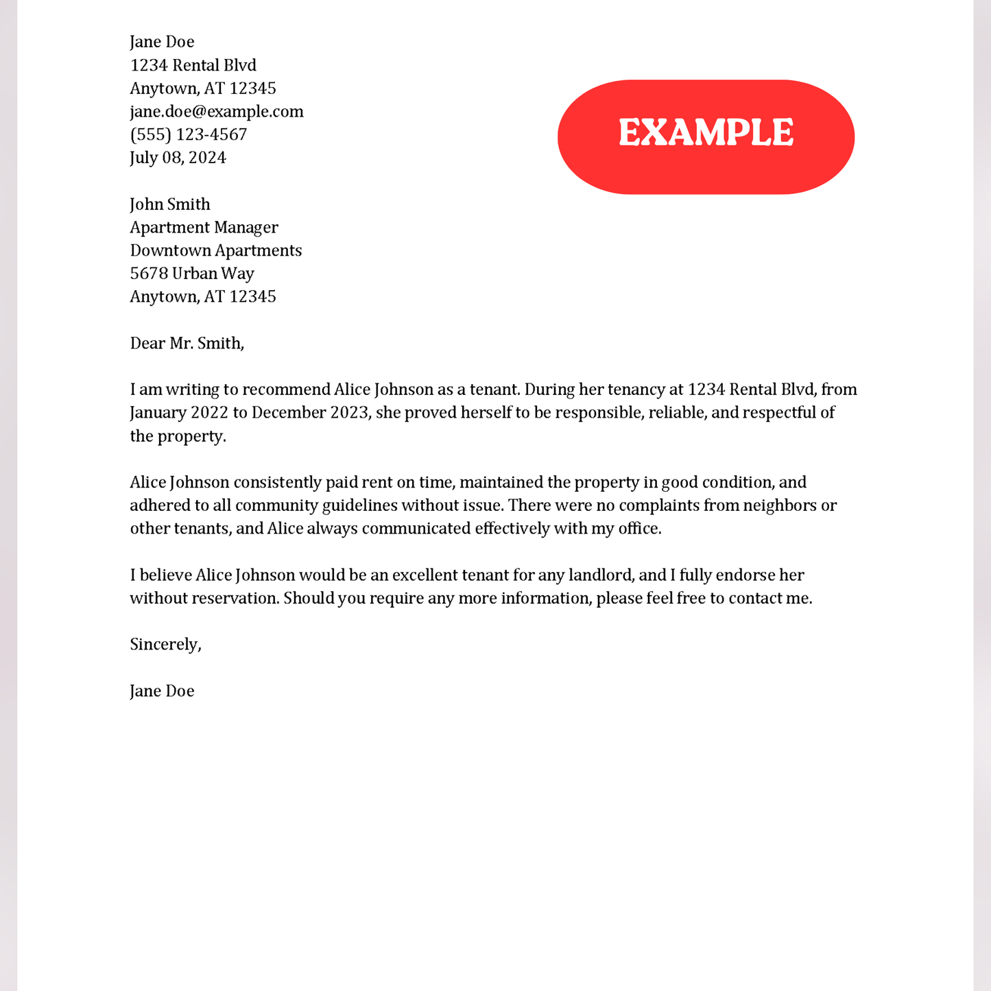 Retirement Letter (Word and Google Docs)