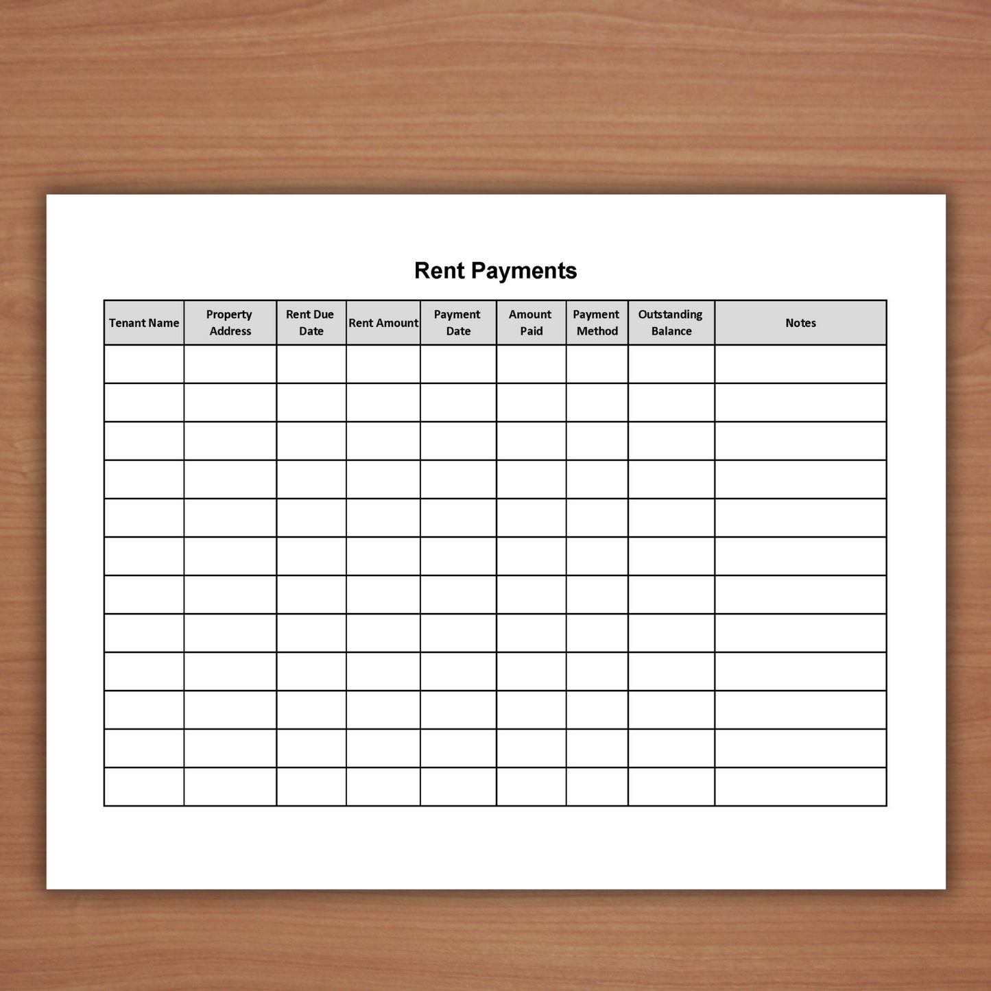 Rent Payment Tracker