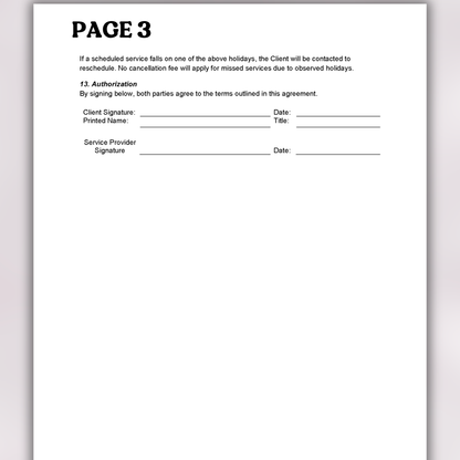 Commercial Cleaning Service Agreement