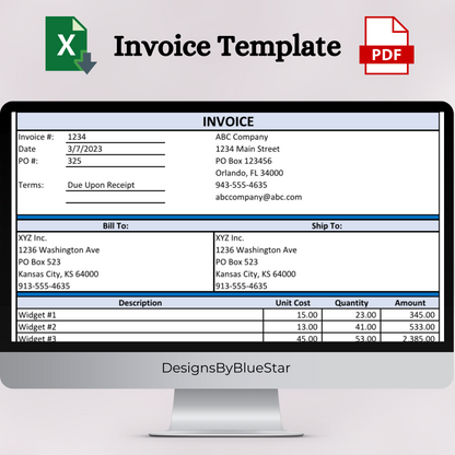 Invoice Template (Excel & PDF)