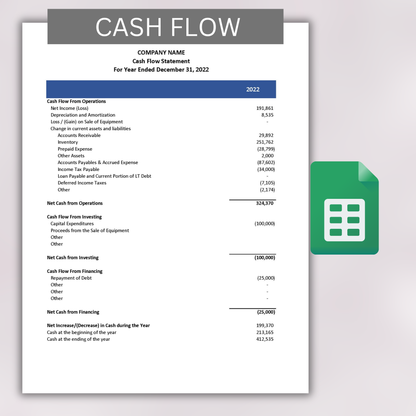 Financial Statement Template (Google Sheets)