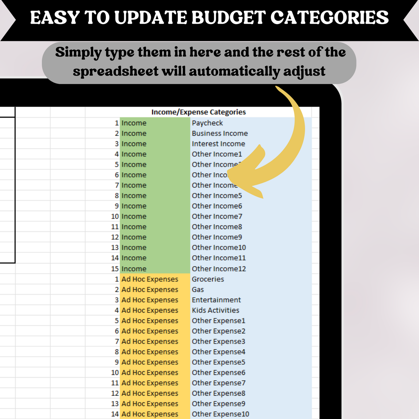 Monthly Budget - Blue (Google Sheets)