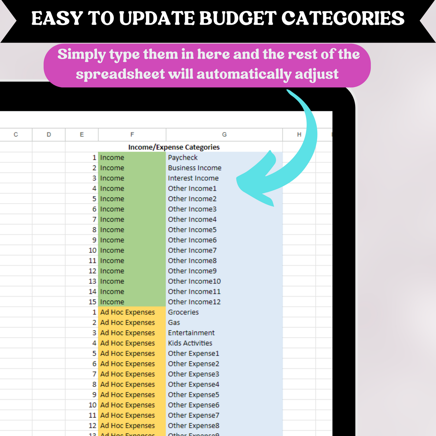 Premium Budget Pink Spreadsheet (Google Sheets)