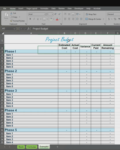 Simple Project Budget Tracker